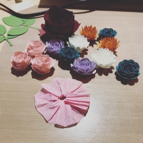 I find paper flowers so relaxing to make.
